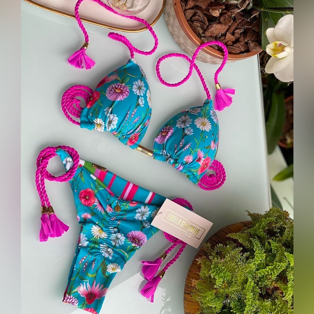 New! Floral Brazilian Bikini Set